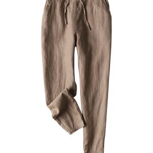 Women’s linen tapered pants drawstring waist sz S